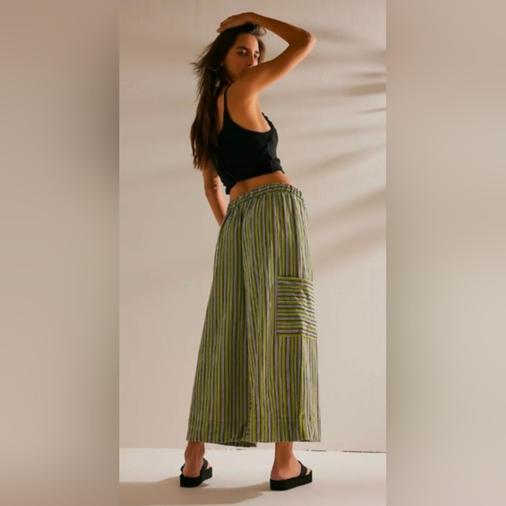 Free People Blanche Striped Ankle Pants Size Medium